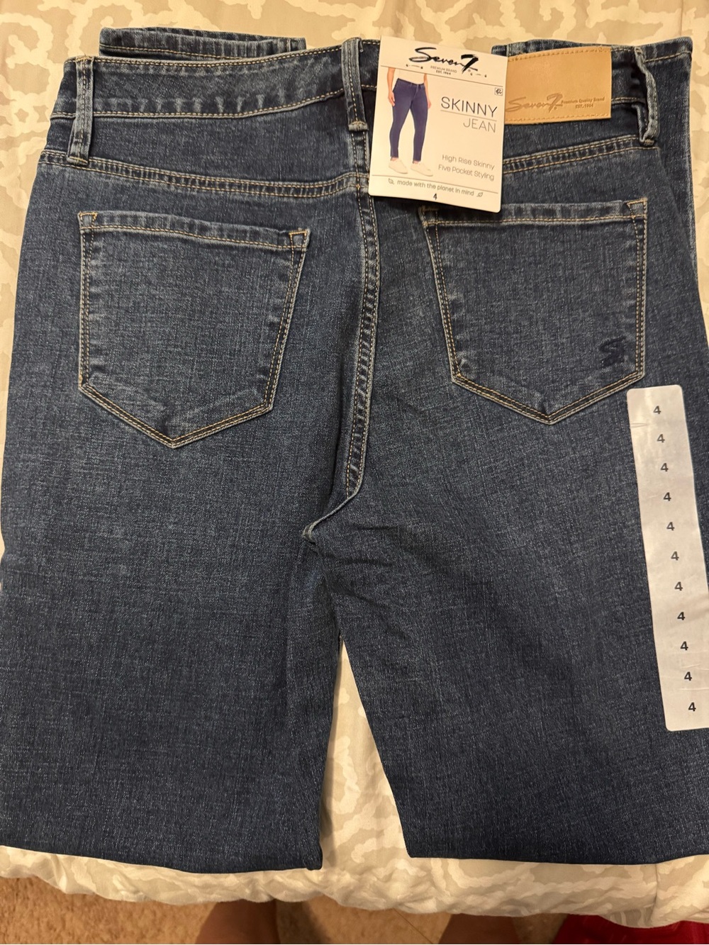 Seven7 Men Skinny Jeans in Medium Blue Wash